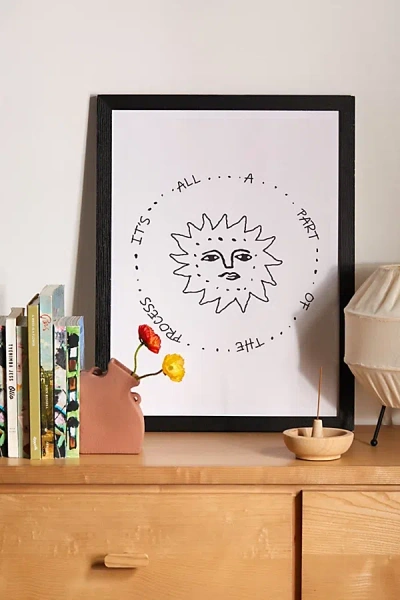 Urban Outfitters Uo Home It's All Part Of The Process Art Print In Black Wood Frame At
