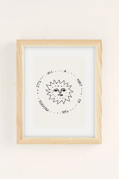 Urban Outfitters Uo Home It's All Part Of The Process Art Print In Natural Wood Frame At