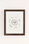 Urban Outfitters Uo Home It's All Part Of The Process Art Print In Walnut Wood Frame At
