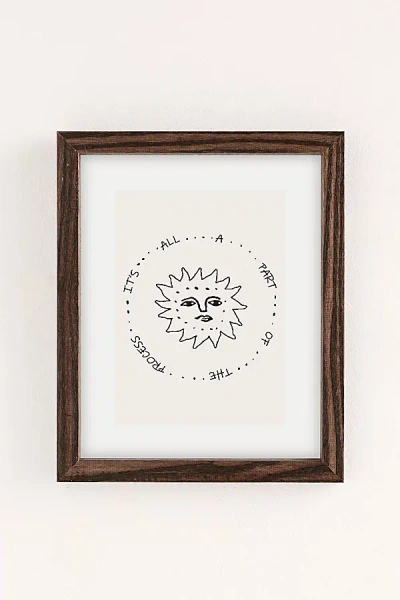Urban Outfitters Uo Home It's All Part Of The Process Art Print In Walnut Wood Frame At
