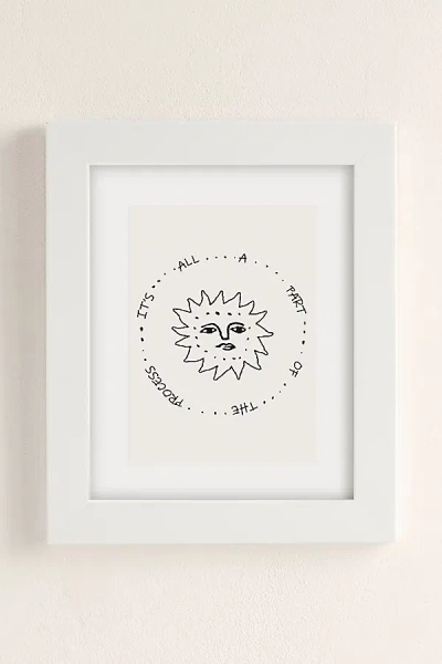 Urban Outfitters Uo Home It's All Part Of The Process Art Print In White Matte Frame At