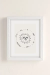 Urban Outfitters Uo Home It's All Part Of The Process Art Print In White Wood Frame At