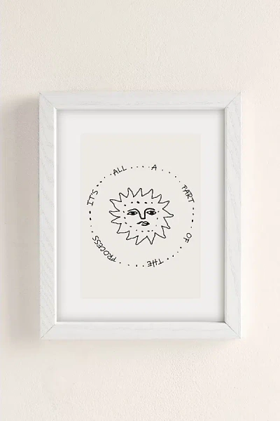Urban Outfitters Uo Home It's All Part Of The Process Art Print In White Wood Frame At