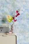 Urban Outfitters Uo Home July Hibiscus Airbrush Tropical Removable Wallpaper In Blue At