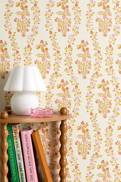 Urban Outfitters Uo Home Posie Ivory Removable Wallpaper In Assorted At  In Multi