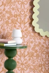 Urban Outfitters Uo Home Stencil Grey Removable Wallpaper In Peach At
