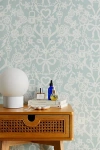Urban Outfitters Uo Home Stencil Grey Removable Wallpaper In Turquoise At