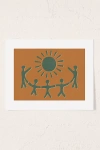 Urban Outfitters Uo Home Sunny Friends Art Print At  In Multi