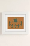 Urban Outfitters Uo Home Sunny Friends Art Print In White Matte Frame At