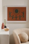 Urban Outfitters Uo Home Sunny Friends Art Print In White Wood Frame At