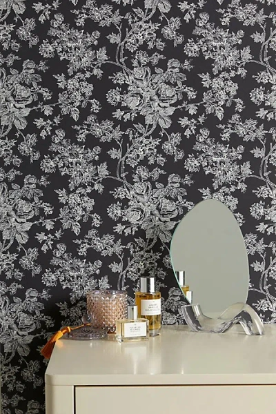 Urban Outfitters Uo Home Toile Removable Wallpaper In Black At