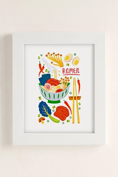 Urban Outfitters Van Huynh Ramen Noodles Art Print In White Matte Frame At