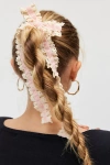 Urban Outfitters Velvet & Lace Long Hair Bow Barrette In Pink, Women's At