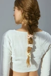 Urban Outfitters Velvet & Satin Hair Scrunchie Set In Cream/yellow/lavender, Women's At  In Metallic