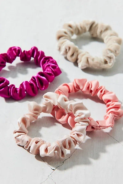 Urban Outfitters Velvet & Satin Hair Scrunchie Set In Pinks, Women's At  In Multi