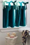 Urban Outfitters Velvet Tie Top Café Curtain Set In Teal At  In Green