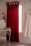 Urban Outfitters Velvet Tie Window Panel In Burnt Russet At  In Red