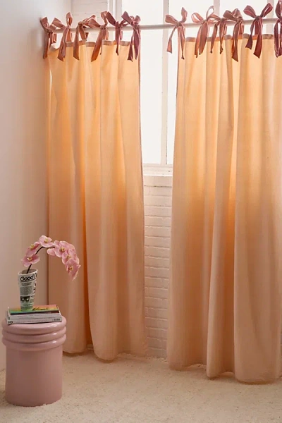 Urban Outfitters Velvet Tie Window Panel In Pink At  In Black