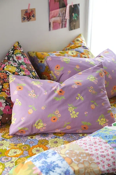 Urban Outfitters Vera Floral Sham Set In Purple At
