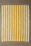 Urban Outfitters Vertical Cabana Stripe Shaggy Rug In Gold At