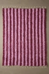 Urban Outfitters Vertical Cabana Stripe Shaggy Rug In Pink At