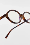 Urban Outfitters Vicky Oval Blue Light Glasses In Brown, Women's At  In Brown