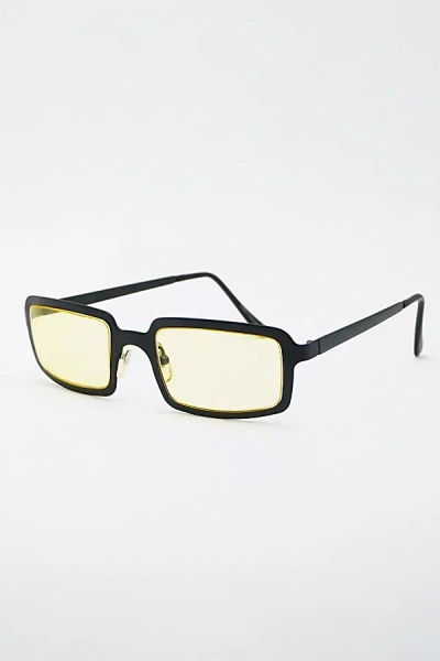 Urban Outfitters Vintage Gemini Square Sunglasses In Yellow, Men's At  In Black