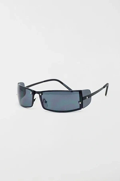 Urban Outfitters Vintage Rue Rectangle Sunglasses In Black, Women's At  In Pink