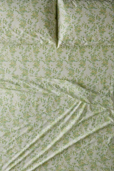 Urban Outfitters Vivian Toile Floral Sheet Set In Green At