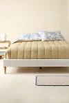 Urban Outfitters Vivienne Gingham Upholstered Platform Bed In Neutral At