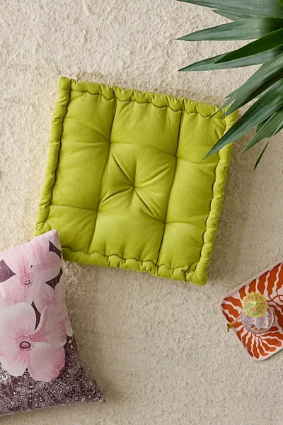 Urban Outfitters Washed Corduroy Floor Pillow In Apple Green At