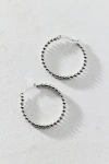 Urban Outfitters Waterproof Beaded Hoop Earring In Silver, Women's At  In Metallic