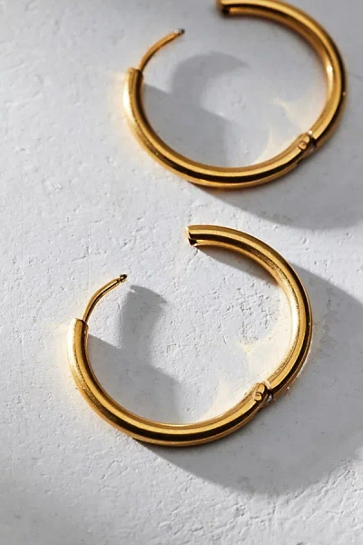 Urban Outfitters Waterproof Hinged Hoop Earring In Gold, Women's At