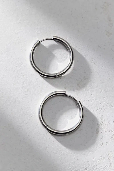 Urban Outfitters Waterproof Hinged Hoop Earring In Silver, Women's At  In Metallic