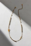 Urban Outfitters Waterproof Rosie Cross Strand Necklace In Gold, Women's At