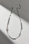 Urban Outfitters Waterproof Rosie Cross Strand Necklace In Silver, Women's At  In Silver