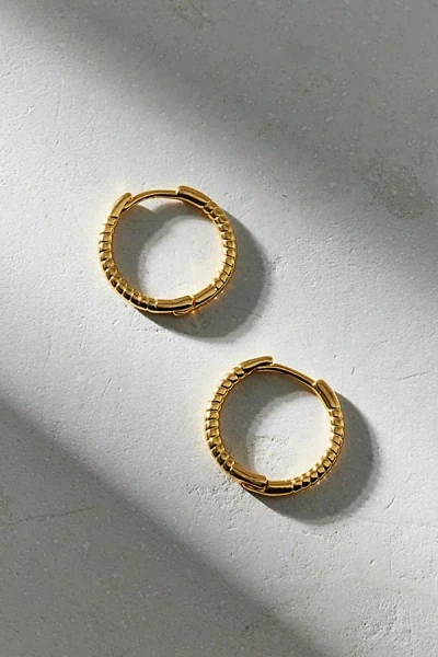 Urban Outfitters Waterproof Thin Micro Hoop Earring In Gold, Men's At