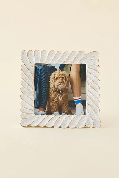 Urban Outfitters Wave 4" Square Picture Frame In White At