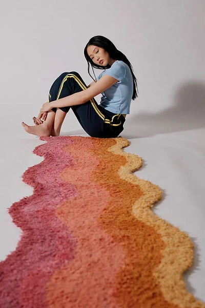 Urban Outfitters Wave Shag Runner Rug At  In Multi
