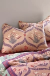 Urban Outfitters Waverly Floral Boho Patterned Gauze Sham Set In Warm Sage At