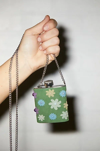 Urban Outfitters Wearable Mini Flask Sling In Meadow At  In Green