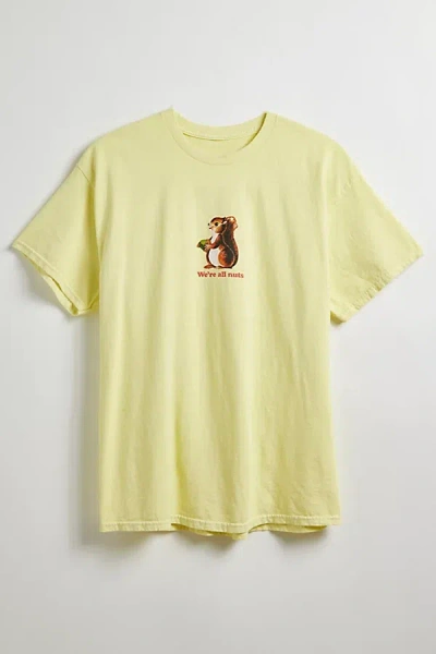 Urban Outfitters We're All Nuts Tee In Yellow, Men's At