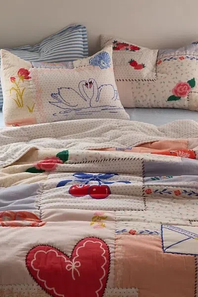 Urban Outfitters Whimsical Icons Patchwork Reversible Quilt In Josie At  In Multi