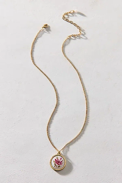Urban Outfitters Whispering Glades Locket Necklace In Gold, Women's At