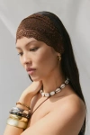 Urban Outfitters Wide Lace Headwrap Headband In Brown, Women's At  In Multi