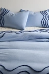 Urban Outfitters Wiggle Bordered Tufted Duvet Cover In Blue At