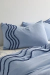 Urban Outfitters Wiggle Bordered Tufted Sham Set In Blue At