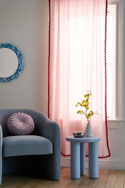 Urban Outfitters Wiggle Trimmed Window Panel In Pink At