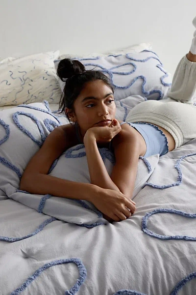 Urban Outfitters Wild Bows Tufted Comforter In Blue At