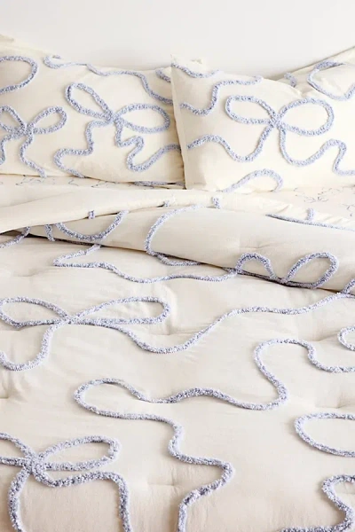 Urban Outfitters Wild Bows Tufted Comforter In Light Blue At